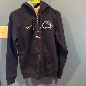 Nike Women's Navy Zip-Up Hoodie with Logo